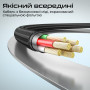 Кабель Promate USB Type-C - USB Type-C (M/M), 3 A, 60 W, 1.2 м, Springy Black