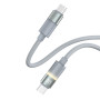 Кабель ColorWay USB Type-C - USB Type-C (M/M), warm light, 3А, 1 м, Grey (CW-CBPDCC092-GR)