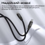 Кабель Promate USB Type-C - USB Type-C (M/M), 3 A, 60 W, 1.2 м, Springy Black