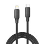 Кабель ColorWay USB Type-C - Lightning (M/M), TPE embossed, 3А, 1 м, Black (CW-CBPDCL101-BK)