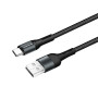 Кабель ColorWay USB-USB Type-C, nylon, 2.4А, 1м, Black (CW-CBUC045-BK)