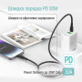 Кабель ColorWay USB Type-C - Lightning (M/M), textured PVC, 3А, 2 м, Black (CW-CBPDCL095-BK)