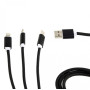 Кабель Cablexpert (CC-USB2-AM31-1M) USB BM - Lightning/MicroUSB/USB-C, 1м, чорний
