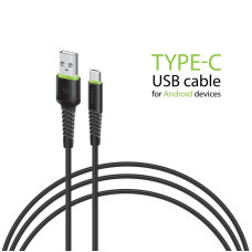 Кабель Intaleo CBFLEXT0 USB-USB Type-C 0.2м Black (1283126487446)