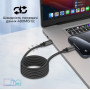 Кабель Promate USB Type-C - USB Type-C (M/M), 3 A, 60 W, 1.2 м, Springy Black