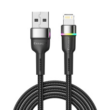 Кабель Essager Colorful LED USB - Lightning (M/M), 1 м Black (EXCL-XCD01)