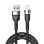 Кабель Essager Colorful LED USB - Lightning (M/M), 1 м Black (EXCL-XCD01)