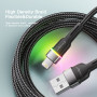 Кабель Essager Colorful LED USB - Lightning (M/M), 1 м Black (EXCL-XCD01)