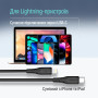 Кабель ColorWay USB Type-C - Lightning (M/M), textured PVC, 3А, 2 м, Black (CW-CBPDCL095-BK)
