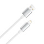 Кабель ColorWay USB - Lightning (M/M), zinc alloy braided, 3А, 1 м, White (CW-CBUL098-WT)