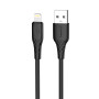 Кабель ColorWay USB - Lightning (M/M), textured PVC, 3А, 2 м, Black (CW-CBUL095-BK)