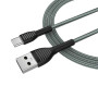 Кабель ColorWay USB-USB-C, braided cloth, 3А, 1м, Gray (CW-CBUC041-GR)