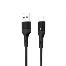 Кабель SkyDolphin S06T LED Smart Power USB - Type-C 1м, Black (USB-000557)
