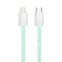 Кабель ColorWay Lightning + USB Type-C (M/M), 3.0 А, 1 м, Green (CW-CBPDCL061-G)