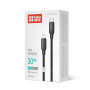 Кабель ColorWay USB Type-C - Lightning (M/M), TPE embossed, 3А, 2 м, Black (CW-CBPDCL102-BK)