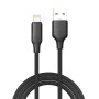 Кабель ColorWay USB - Lightning (M/M), TPE embossed, 3А, 2 м, Black (CW-CBUL102-BK)