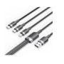 Кабель Vention USB - USB Type-С/microUSB/Lightning (M/M), 60W, 3А, 1.5 m, Black (CTPBG)