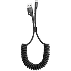 Кабель Baseus Fish eye Spring Data USB-Lightning, 1м Black (CALSR-01)