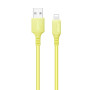 Кабель ColorWay USB-Lightning, soft silicone, 2.4А, 1м, Yellow (CW-CBUL043-Y)