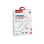 Кабель Promate USB Type-C - Lightning (M/M), 3 A, 20 W, 1.2 м, PowerLine-Ci120 White