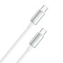 Кабель ColorWay USB Type-C - USB Type-C (M/M), zinc alloy braided, 5А, 1 м, White (CW-CBPDCC098-WT)