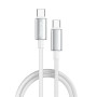 Кабель ColorWay USB Type-C - USB Type-C (M/M), zinc alloy braided, 5А, 1 м, White (CW-CBPDCC098-WT)