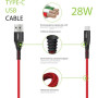 Кабель Intaleo CBRNYT1 USB-USB Type-C 1.2м Red (1283126559464)