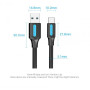 Кабель Vention USB - USB Type-C (M/M), 3A, 1 м, Black (COZBF)