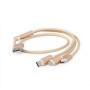 Кабель Cablexpert (CC-USB2-AM31-1M-G) USB BM - Lightning/MicroUSB/USB-C, 1м, золотистий