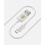 Кабель Luxe Cube USB-microUSB, 3А, 1м, белый (7775557575273)