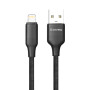 Кабель ColorWay USB - Lightning (M/M), TPE embossed, 3А, 2 м, Black (CW-CBUL102-BK)