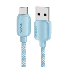 Кабель Essager Breeze USB - USB Type-C (M/M), 100W, 1 м Blue (EXC7A-WL03-P)