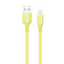 Кабель ColorWay USB-Lightning, soft silicone, 2.4А, 1м, Yellow (CW-CBUL043-Y)
