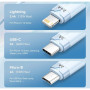 Кабель Vention USB - USB Type-С/microUSB/Lightning (M/M), 60W, 3А, 1.5 m, Black (CTPBG)