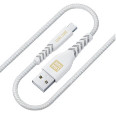 Кабель Luxe Cube Kevlar USB-microUSB, 1.2м, белый (8886668686266)