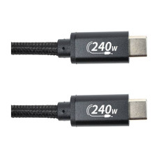 Кабель San Guan USB Type-C - USB Type-C (M/M) PD 240W, 3м, Black (CA914128)