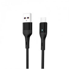 Кабель SkyDolphin S06V LED Smart Power USB - microUSB 1м, Black (USB-000559)