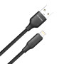 Кабель ColorWay USB - Lightning (M/M), TPE embossed, 3А, 2 м, Black (CW-CBUL102-BK)