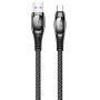 Кабель Usams US-SJ422 Digital Display USB - USB Type-C, 1.2 м, Black (SJ422USB01)