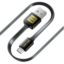 Кабель Luxe Cube Flat USB-microUSB, 1м, черный (2231252966013)