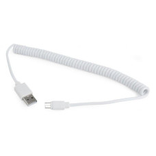 Кабель Cablexpert (CC-mUSB2C-AMBM-6-W) USB 2.0 - Micro B, 1.8м, спиральный, белый