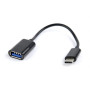 Кабель Cablexpert (AB-OTG-CMAF2-01), USB2.0-USB Type-C, 0.2 м, черный