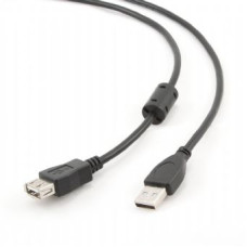 Кабель Cablexpert CCF-USB2-AMAF-15 удлинитель USB 2.0 AM/AF 4,5 м, Ферритовый фильтр