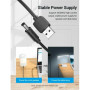 Кабель Vention USB-DC 5.5mm, 0.5m, Black (CEYBD)