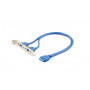 Планка расширения Cablexpert (CC-USB3-RECEPTACLE) USB3.0-10P, 0.44 м, синий