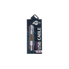Кабель Atcom (16123) USB 2.0 AM/microUSB, 0.8м, белый