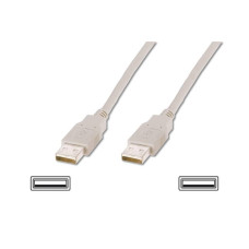 Кабель ATcom USB 2.0 AM/AM 1.8 м. white , пакет