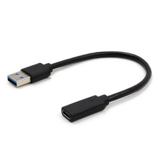 Адаптер Cablexpert (A-USB3-AMCF-01) USB3.0 - USBType-C, 0.1 м, черный