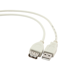 Кабель Cablexpert (CC-USB2-AMAF-75CM/300), USB2.0 AM - USB2.0 AF, 0.75м, белый
