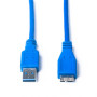 Кабель ProLogix (PR-USB-P-12-30-05m) USB 3.0 AM/MicroBM, синий, 0,5м